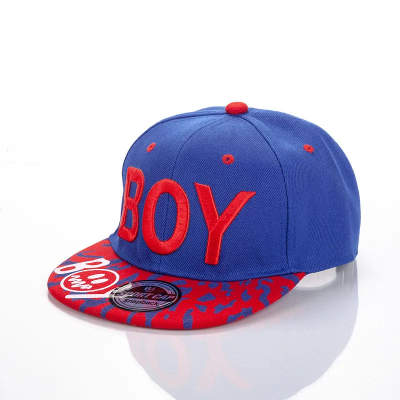 Cool Boy-broderad basebollkeps för barn, pojkar och flickor, snapback-keps, fyrårstidsmodell, hiphop-solkeps, populär