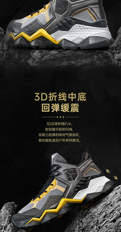 Rax Men  Waterproof Hiking Shoes Breathable Hiking Boots Outdoor Trekking Boots Sports Sneakers Tactical Shoes