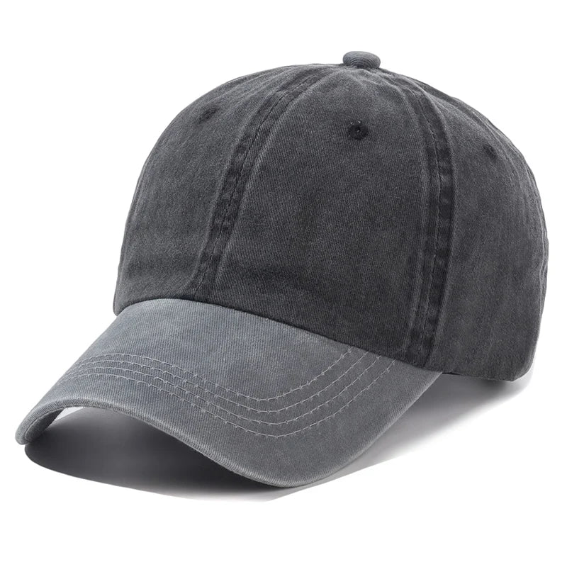 Hot Sale Unisex Cap Two-color Stitching Washed Cotton Baseball Cap Men & Women Casual Adjustable Outdoor Hats