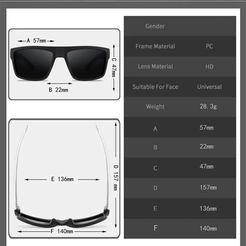 DJXFZLO Brand New Polarized Glasses Men Women Fishing Glasses Sun Goggles Camping Hiking Driving Eyewear Sport Sunglasses