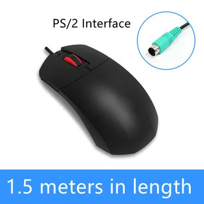 LINDO ZONE stolni računalni žičani miš USB PS/2 s ultra dugim kabelom 2M/3M, 200CM/300CM, produljeni žičani miš za prijenosno računalo