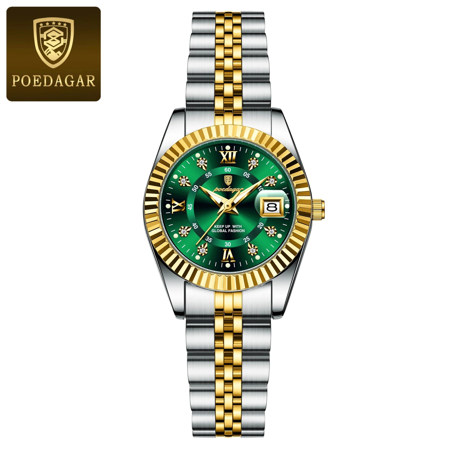 POEDAGAR Top Luxury Ladies Wristwatch Waterproof Luminous Date Casual Women Watch Stainless Steel Quartz Fashion Women's Watches