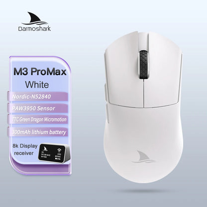Darmoshark M3Pro -pelihiiri 2.4G BT Wireless Tri-Mode PAW3395 -sensorilla N52840 26000DPI, isokätinen makroajurihiiri pelaamiseen