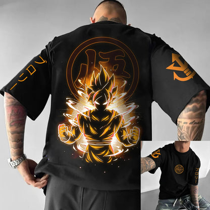 Dragon Ball Z Print Short Sleeve Cotton T-Shirt Son Goku Vegeta Men Women Clothes Harajuku Y2k Tee Vintage Summer Streetwear