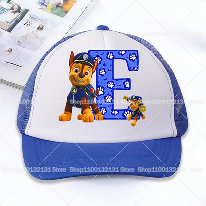 PAW Patrol Mesh Baseball Caps Cartoon Chase Letter Adult Kids Sports Hats Anime Summer Outdoor Sunshade Peaked Cap Boy Girl Gift