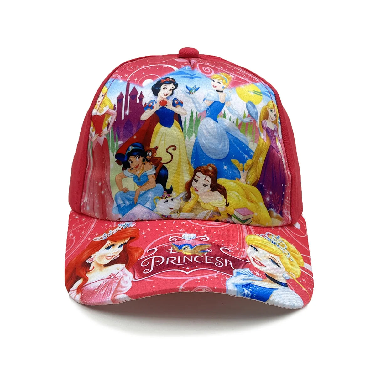 Disney Princess Elsa Anna Sofia Frozen Anime Figure Baseball Cap Terylene Peaked Cap Hat Cartoon Girl Kid's Headwear Gifts