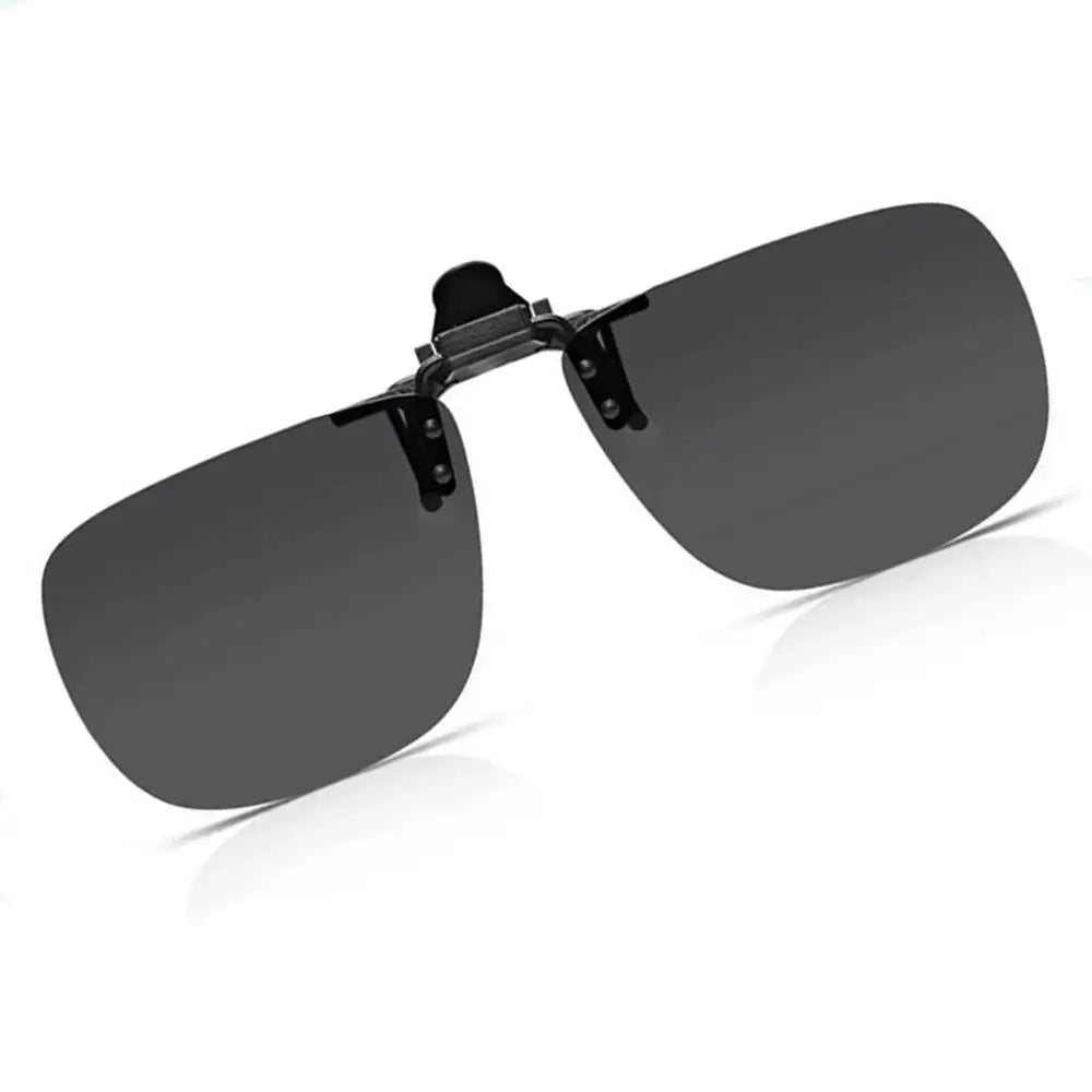 KLASSNUM Men Polarized Sunglasses Clip Can Be Flipped Up Myopia Glasses Clip Anti-UV400 Night Driving Fishing Glasses Accessory
