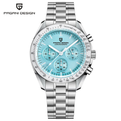 PAGANI DESIGN Moon Uhr – Luxuriöser Quarz-Chronograph für Herren, sportlicher Stil, Saphirglas mit Antireflexbeschichtung, leuchtende Anzeige