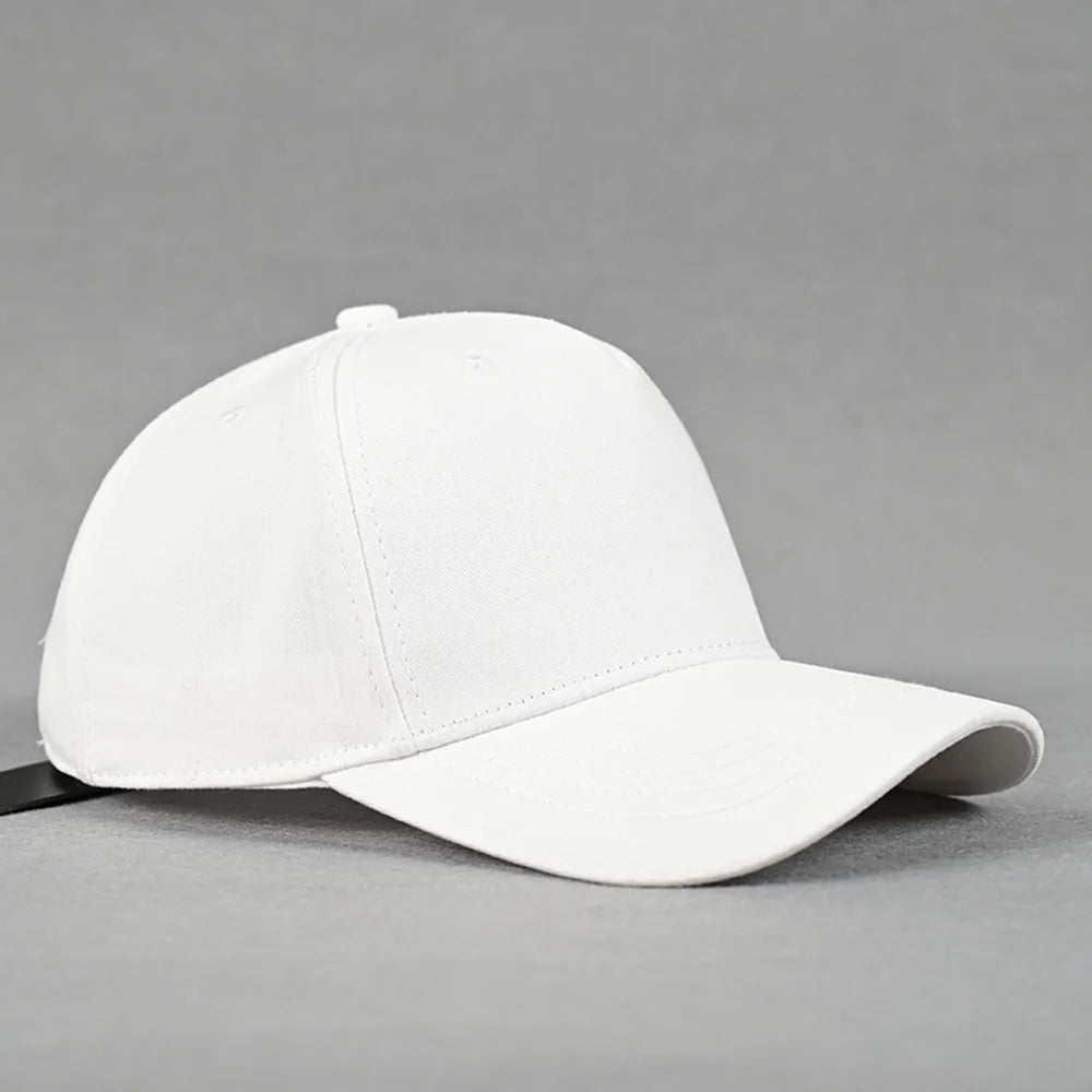 Wholesale Solid Color No LOGO Letters Cotton Hat Black White Hat Baseball Cap Fashion High Quality Men Visor Lady Leisure SunHat