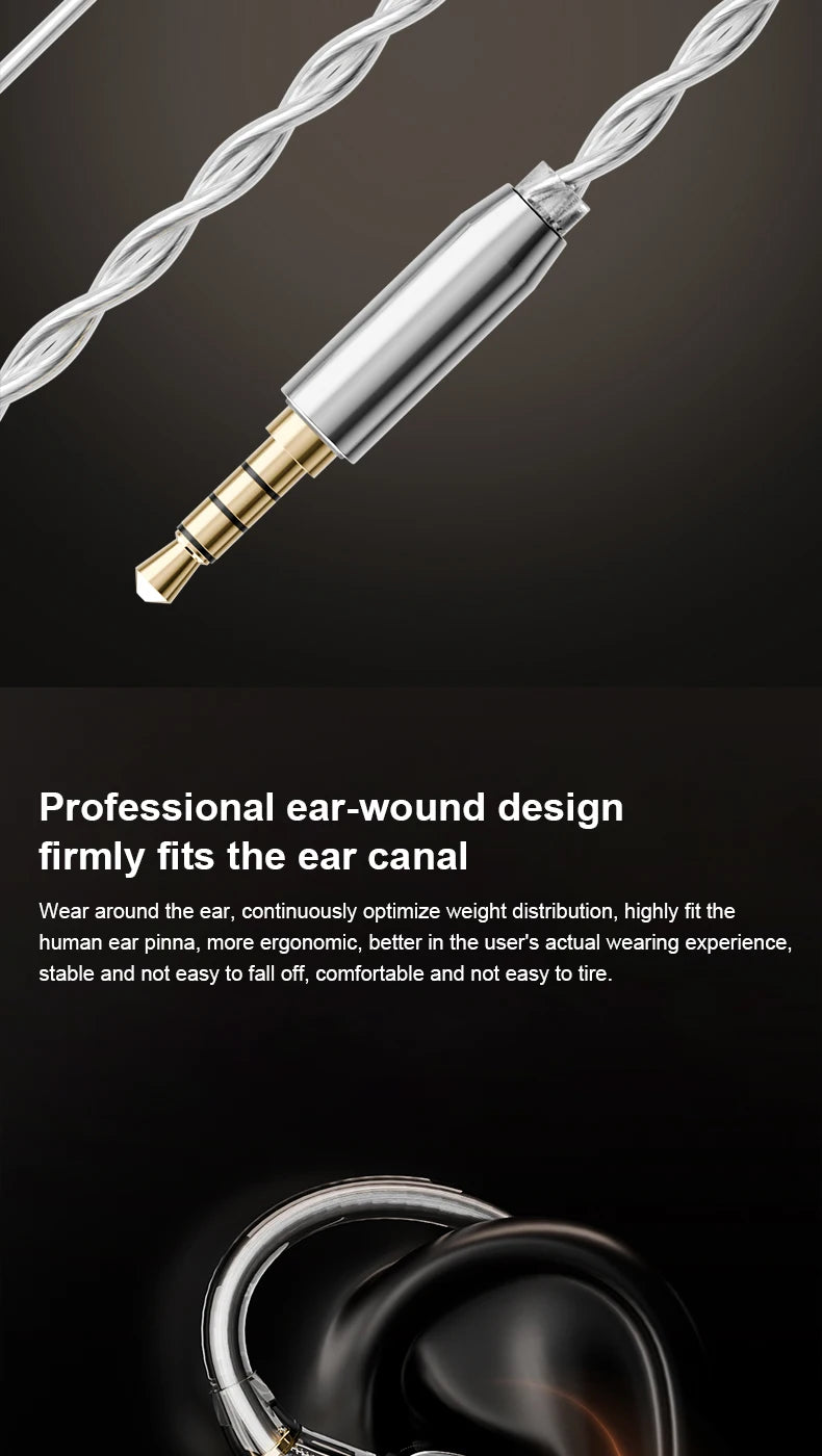 Zhulinniao JingHong Z3 2025 High-Fidelity In-Ear HiFi Earphones Dual Dynamic Drivers Metal Music Monitor Customizable Audio
