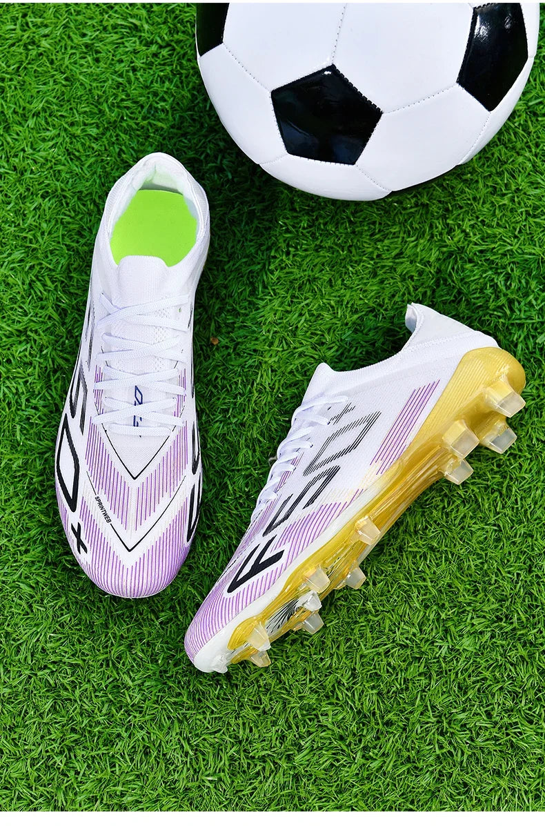 Nouvelles chaussures de football pour hommes, chaussures de futsal d'intérieur antidérapantes, crampons de match de haute qualité, chaussures de football, baskets, chaussures montantes pour terrain gazonné et extérieur