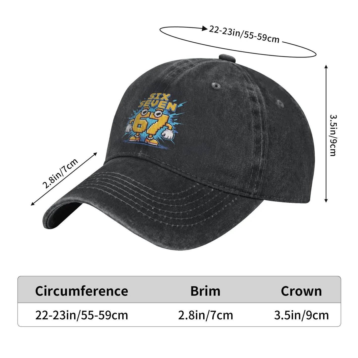 67 Meme Brainrot Six Seven Kids Gaming Gen Alpha Sun Baseball Cap Casual Men Trucker Hat Wholesale Design Outdoor Snapback Cap