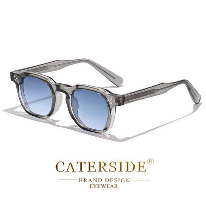 CATERSIDE New Retro Punk Men Sunglasses Square Personalized Design Glasses Women's Fashion Party Glasses Festival Gift 2 Pieces