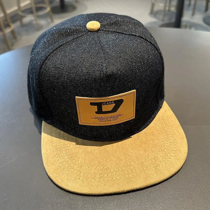 H Hip Hop Baseball Cap Flat Brim Hat Men's and Women's Casual Street Dance Outdoor Couple Visor Hat