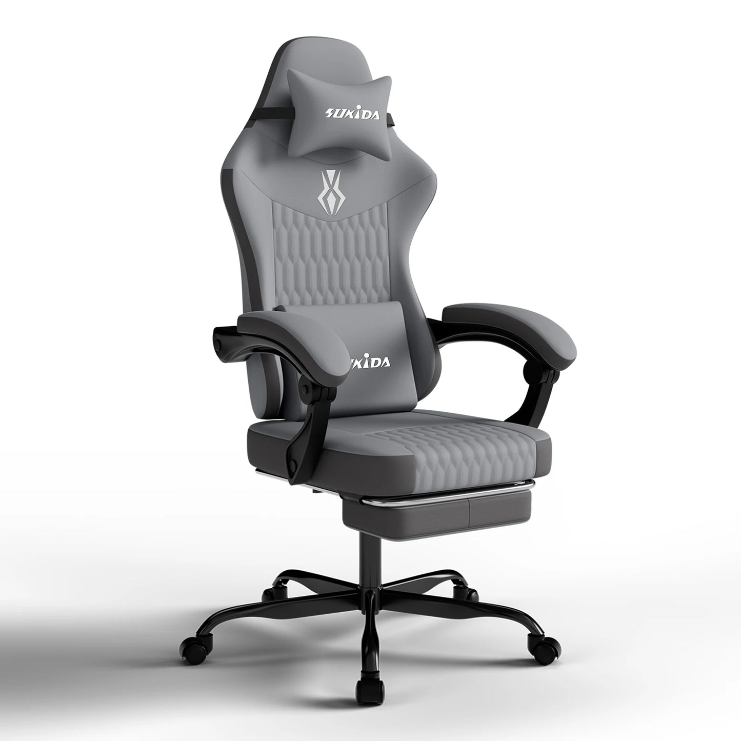 SUKIDA Gaming chair Gamer chair Ergonomic Office Chair Footrest Adjustable Loin & Pillows Gaming Chair