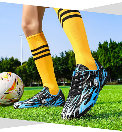 Men Professional Football Boots Cleats Boys Soccer Shoes Ankle Support Cleats Youth Outdoor Match Training Sneakers Non-slip