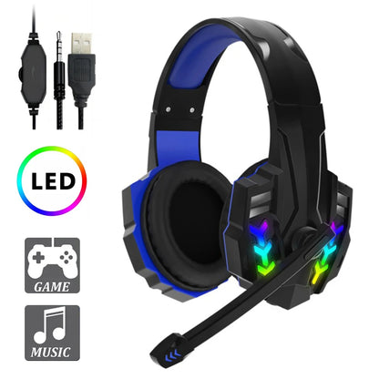Casque de jeu filaire USB 3.5mm, avec Microphone, suppression du bruit, HiFi, stéréo, basse, pour PS4, PS5, Xbox One, ordinateur portable
