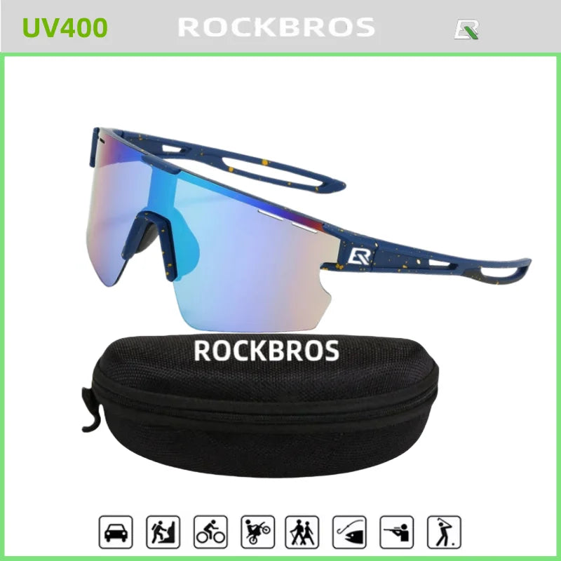 ROCKBROS New Bicycle Glasses, UV400, Anti Stray Light, Suitable for Cycling, Driving, Fishing, Hiking, Etc