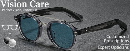 CATERSIDE Retro Polarized Sunglasses Men Ultralight TR90 Frame Polygon Women Sun Glasses Outdoor High Quality Travel  Eyewear