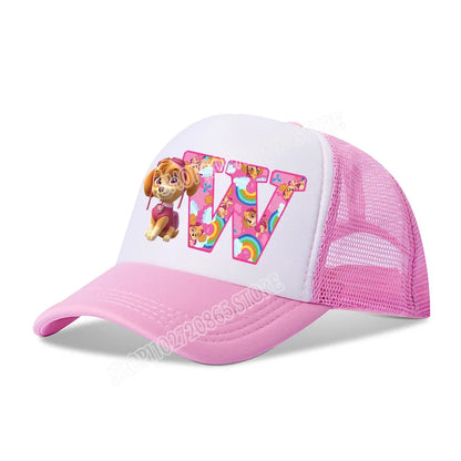 Paw Patrols Baseball Cap Skye Cartoon Anime A-Z Letters Printed Girls Headwear Summer Athleisure Adjustable Fashion Hats Gift