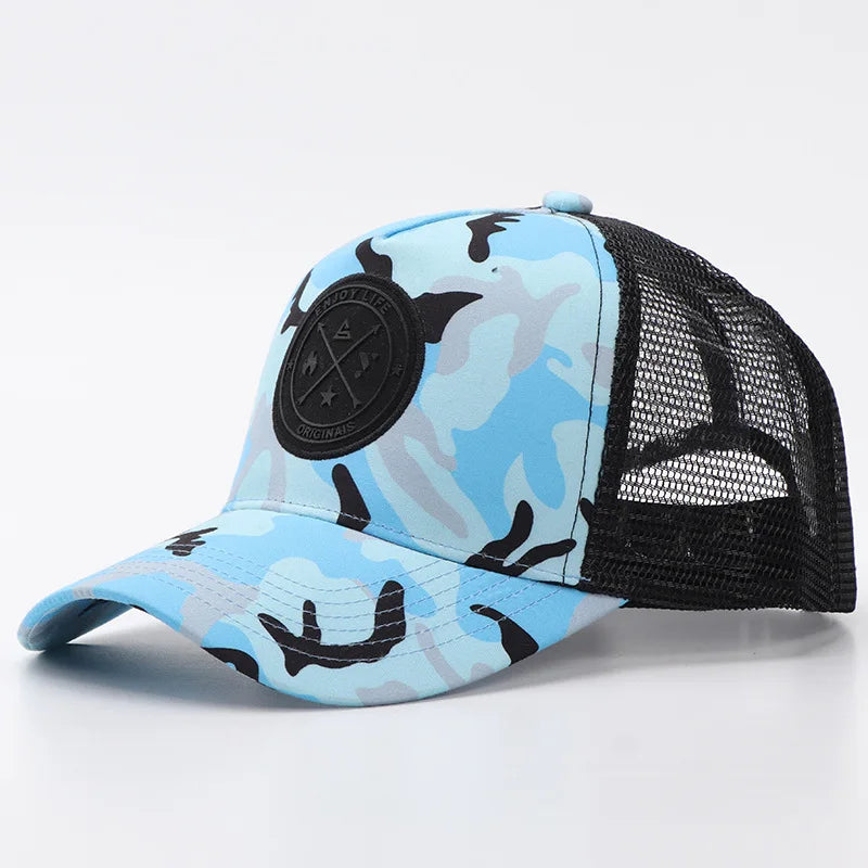 Four Seasons Mesh Baseball Cap Women Men Fashion Casual Breathable Letter Icon Unisex HipHop Trucker Caps Outdoor Sports Dad Hat