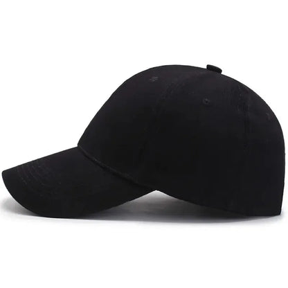 Black Baseball Cap for Men & Women - Adjustable Outdoors Sports Hat for Casual Summer Wear