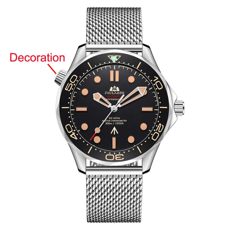 Classic Business Watch for Men Automatic Mechanical Watches Top Brand Luxury Stainless Steel Belt Mens Wristwatch Relogio Reloj