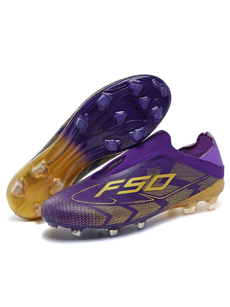 Nouvelles Chaussures de Football pour Hommes Antidérapantes, Crampons de Futsal Intérieur et de Football sur Gazon, Baskets Montantes de Haute Qualité, Meilleures Ventes pour l'Extérieur