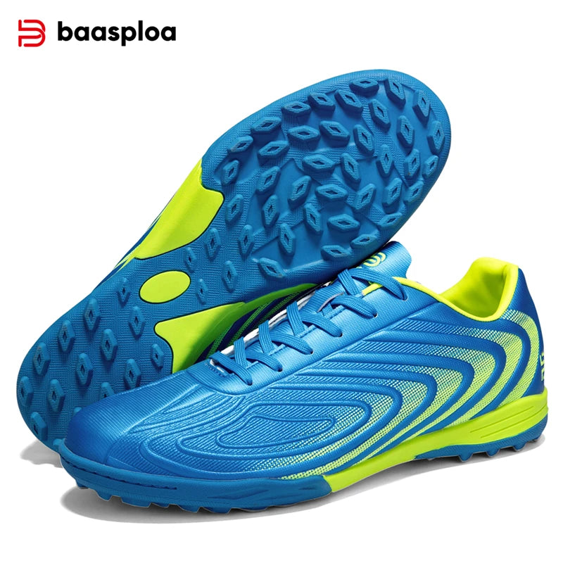 Baasploa Herren-Fußballschuhe – bequeme, leichte Trainingsschuhe für Kunstrasen – professionelle, weiche Herren-Sneaker mit rutschfester Sohle