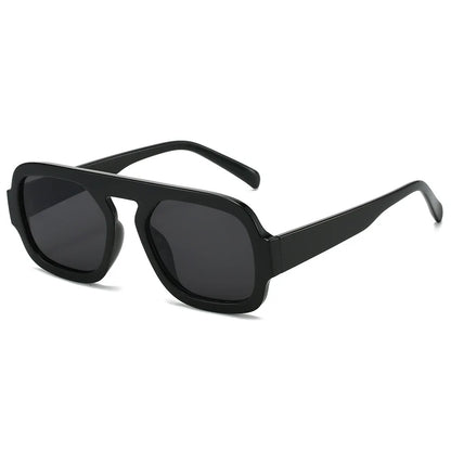 Retro Pilot Square Sunglasses Lady Fashion Simple Ins Black Tea Sun Glasses for Women Men Trending Outdoor Casual Shades UV400