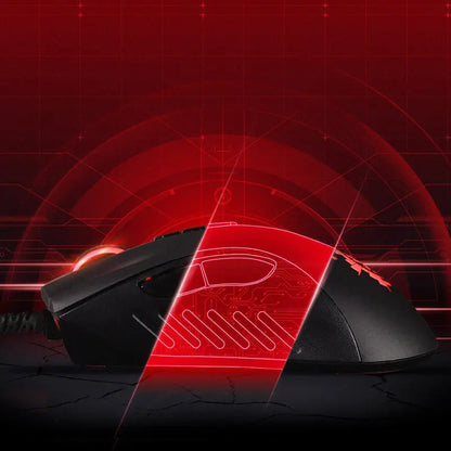 Drátová myš A4Tech Bloody A91 s okamžitým makrem na jedno kliknutí, makro jednotkou Io1.1, optickým enginem a 8 programovatelnými makry pro gaming