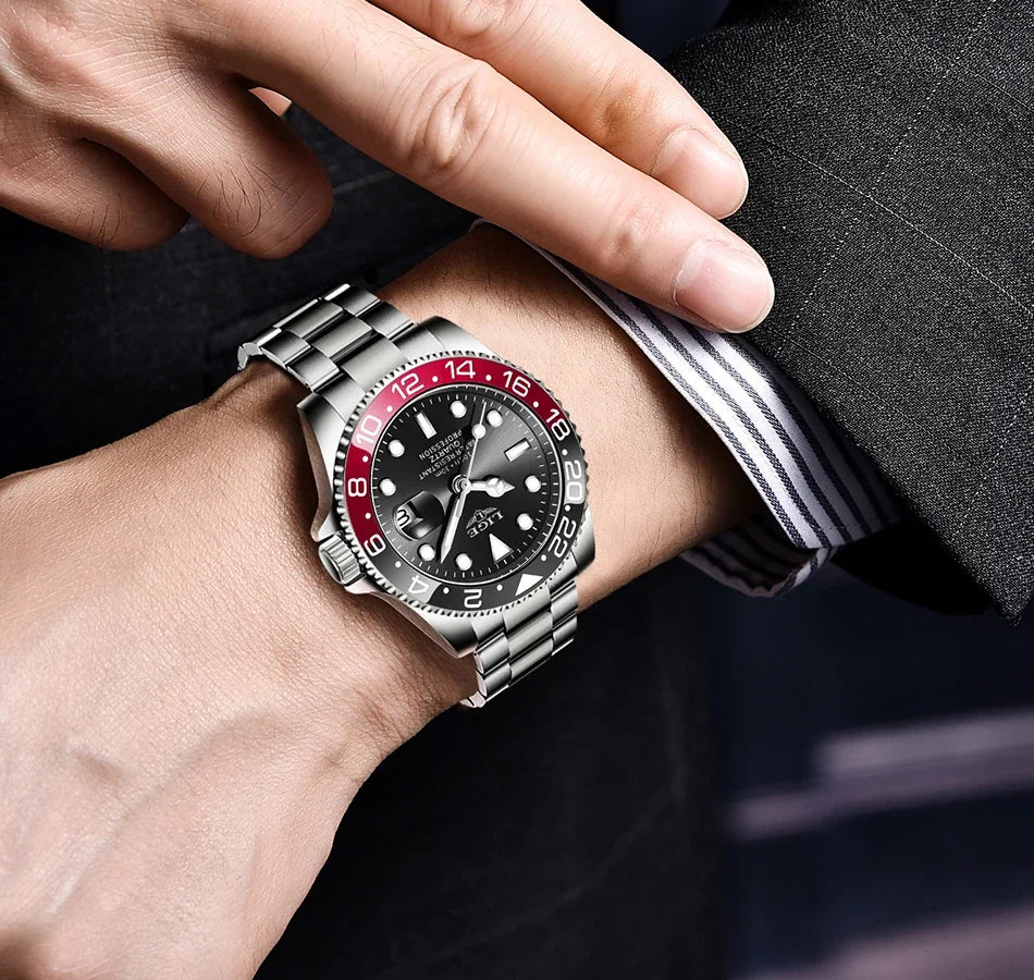 LIGE Men’s Luxury Quartz Watch  Stainless Steel, Luminous Dial, Waterproof & Business Design