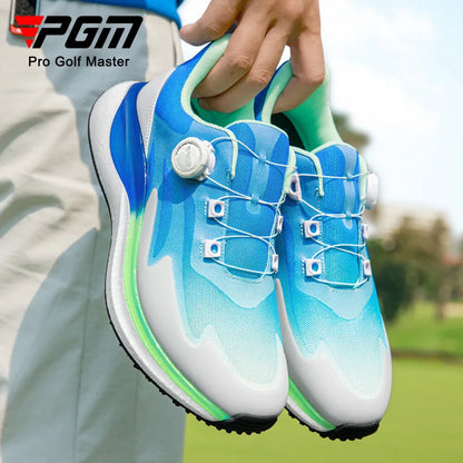 PGM Men Golf Shoes Ultra Soft Sole Knob Shoelaces Breathable Anti Slip Outdoor Sports Sneakers XZ412