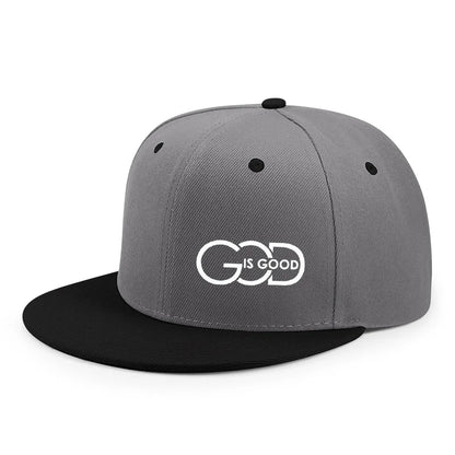 Unisex adjustable baseball cap street flat brim hat printed GOD IS GOOD casual headwear men and women fashion breathable outdoor
