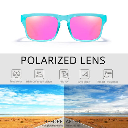 Kdeam High Quality Original Brand Design Polarized Sunglasses for Women Men Fashion Unisex  Trendy Outdoor Eyewear For Couple