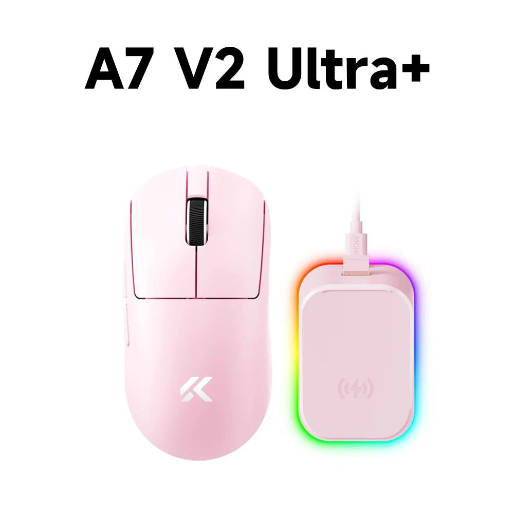 MCHOSE A7 V2 Ελαφρύ ασύρματο gaming ποντίκι με διπλό polling rate 8,000Hz, PAW3950 TI, για gaming, esports και γραφείο