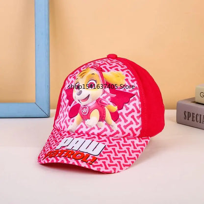 Cute Paw Patrol Sun Hat Cartoon Everest Skye Baseball Cap Pat Patrouille Puppy Dog Summer Sun Hat Adjustable Cotton Hats