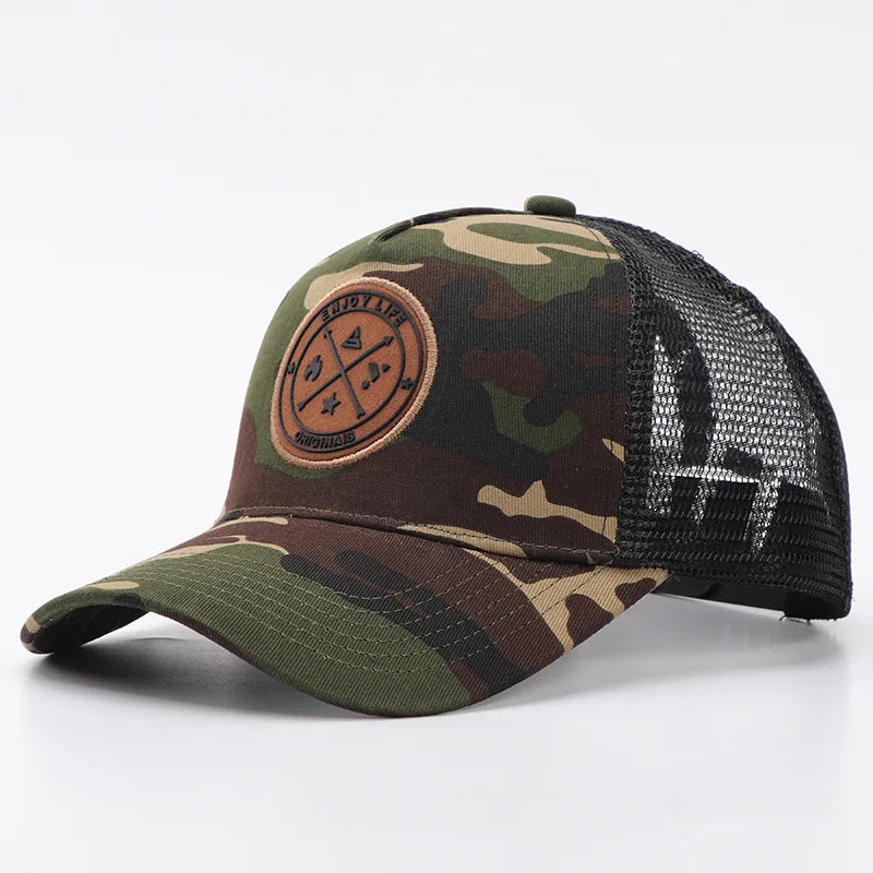 Four Seasons Mesh Baseball Cap Women Men Fashion Casual Breathable Letter Icon Unisex HipHop Trucker Caps Outdoor Sports Dad Hat