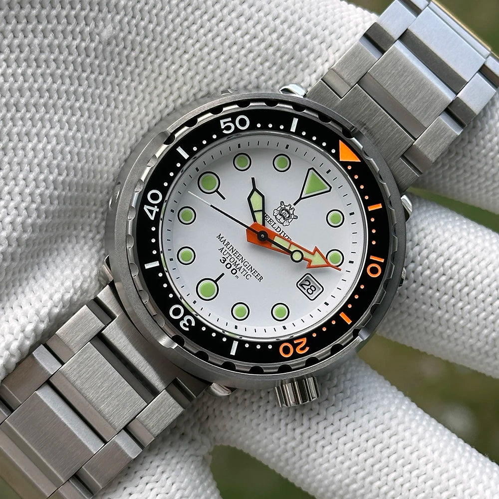 2025 Tuna Can Classic Watch For Men STEELDIVE SD1975C Super Luminous Ceramic Bezel 300M Waterproof NH35 Movement Dive Wristwatch