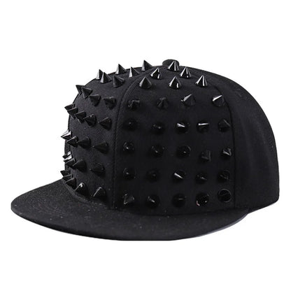 BASEBALL CAPS FOR BOTH Men Women Boys Girls Punk Studded Baseball Hip-Hop Hat Adjustable Snapback Spike Rivet Stud Cap
