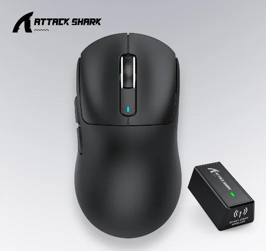 Ποντίκι τριπλής λειτουργίας ATTACK SHARK X3 1K Hz, X3Pro ασύρματο ποντίκι Bluetooth 4K Hz ελαφρύ, PAW3395, ταχύτητα κίνησης 650IPS