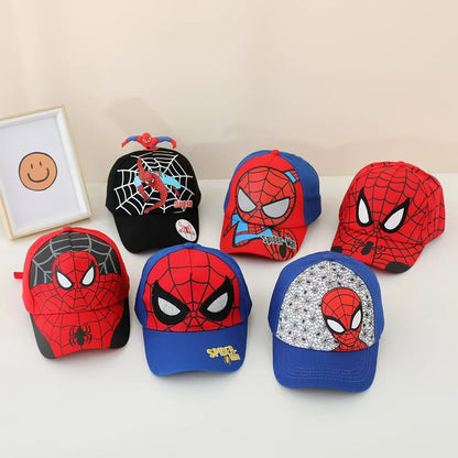 Marvel's new children's cotton skin friendly breathable cartoon sun hat embroidered duckbill cap Spider Man baseball cap