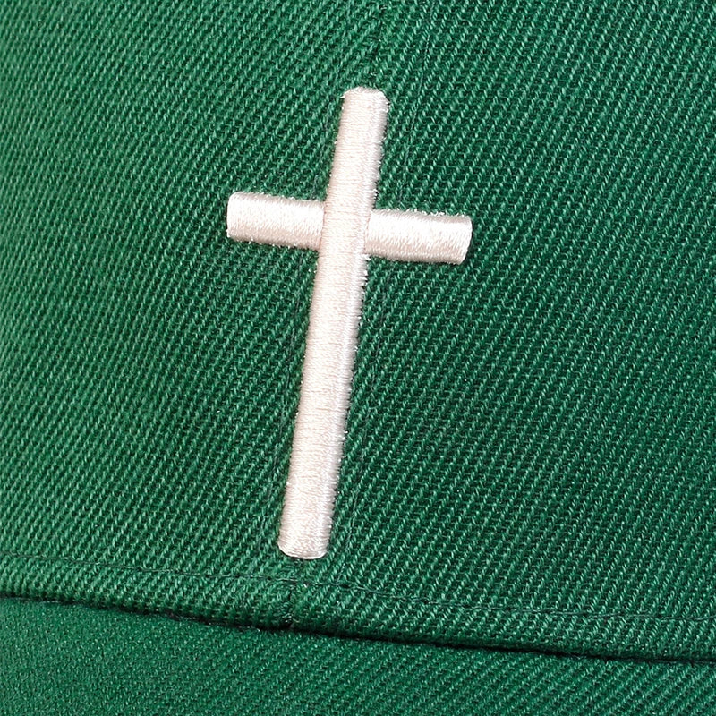 Unisex Cross Embroidery Baseball Caps Outdoor Adjustable Spring and Autumn Casual Sunscreen Hat