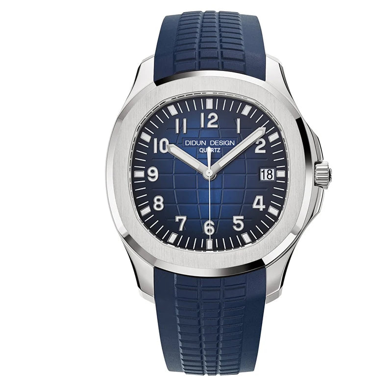 didun Luxury Military Automatic Men Watch Sapphire Stainless Steel Sport watch Waterproof Luminous rubber Man Watch