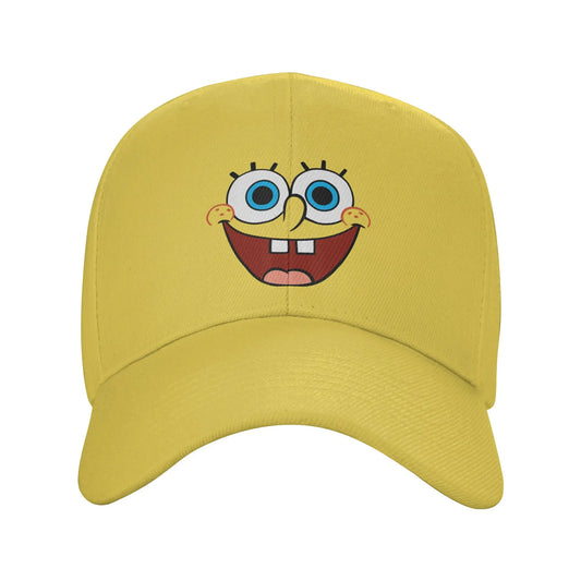 Spongebobs Large Smiling Face Sun Baseball Cap  Spring y2k Retro Trucker Hat For Couple Women Tennis Skate Baseball Caps