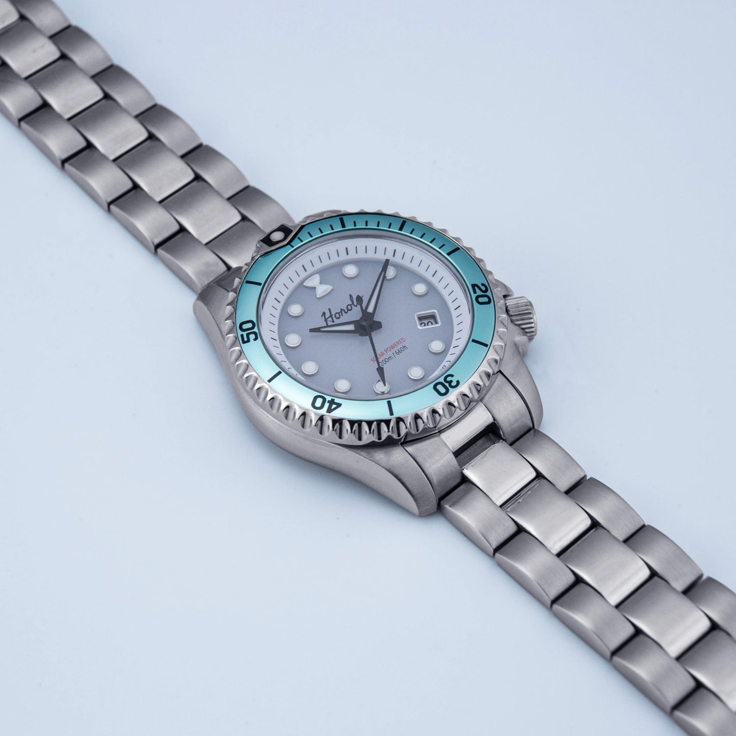 Horolo Women' Watches Japan Solar Movement 30mm Luminous Water Resistant Sapphire stainless steel Luxury Watch Gift For Wife