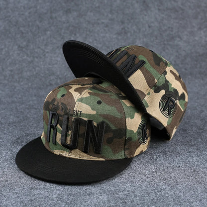 Men's Letter Embroidery All-match Flat Brim Baseball Cap Ladies Summer Hip Hop Hats Outdoor Shade Adjustable Casual Peaked Caps