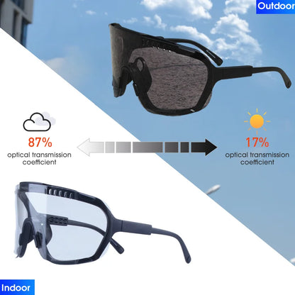 Original DEVOURS Photochromic Cycling Sunglasses Men women Sport Mountain Bike bicycle Glasses MTB Eyewear Discoloration
