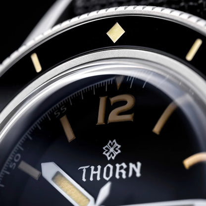Thorn SHY033 Vintage 50-Fathoms Mechanical Watch NH35 Automatic Movement K9 Mineral Crystal 200m Waterproof Luminous Men Watch