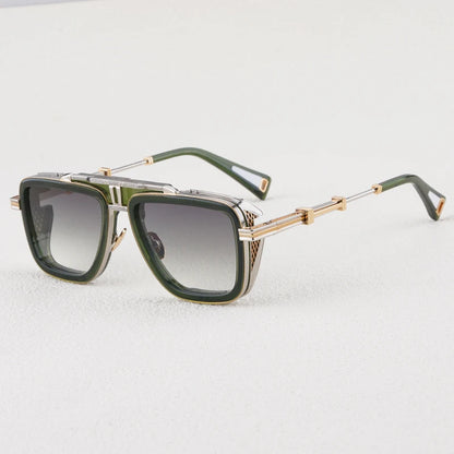 Gto Square Alloy Thick Frame Gradient Sunglasses for Men and Women High Quality Brand Designer uv400 Outdoor Trendy Eyeglasses